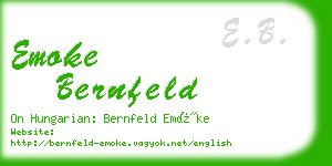 emoke bernfeld business card